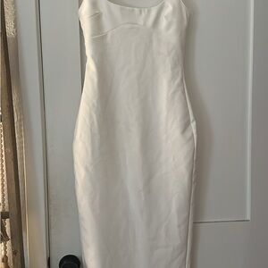 Zara White Bodycon Midi Dress